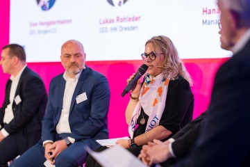 Panelová diskuze na závěr Řádné členské schůze ČNOPK 18. dubna 2023, CUBEX CENTRUM PRAHA: Hana Součková, generální ředitelka SAP ČR (3. zleva)