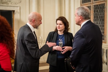 Novoroční Jour Fixe 29. ledna 2019 v prostorách Lobkowiczkého paláce, uprostřed Jana Maláčová, ministryně práce a sociálních věcí